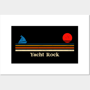 Retro Vintage Yacht Rock Sunset Posters and Art